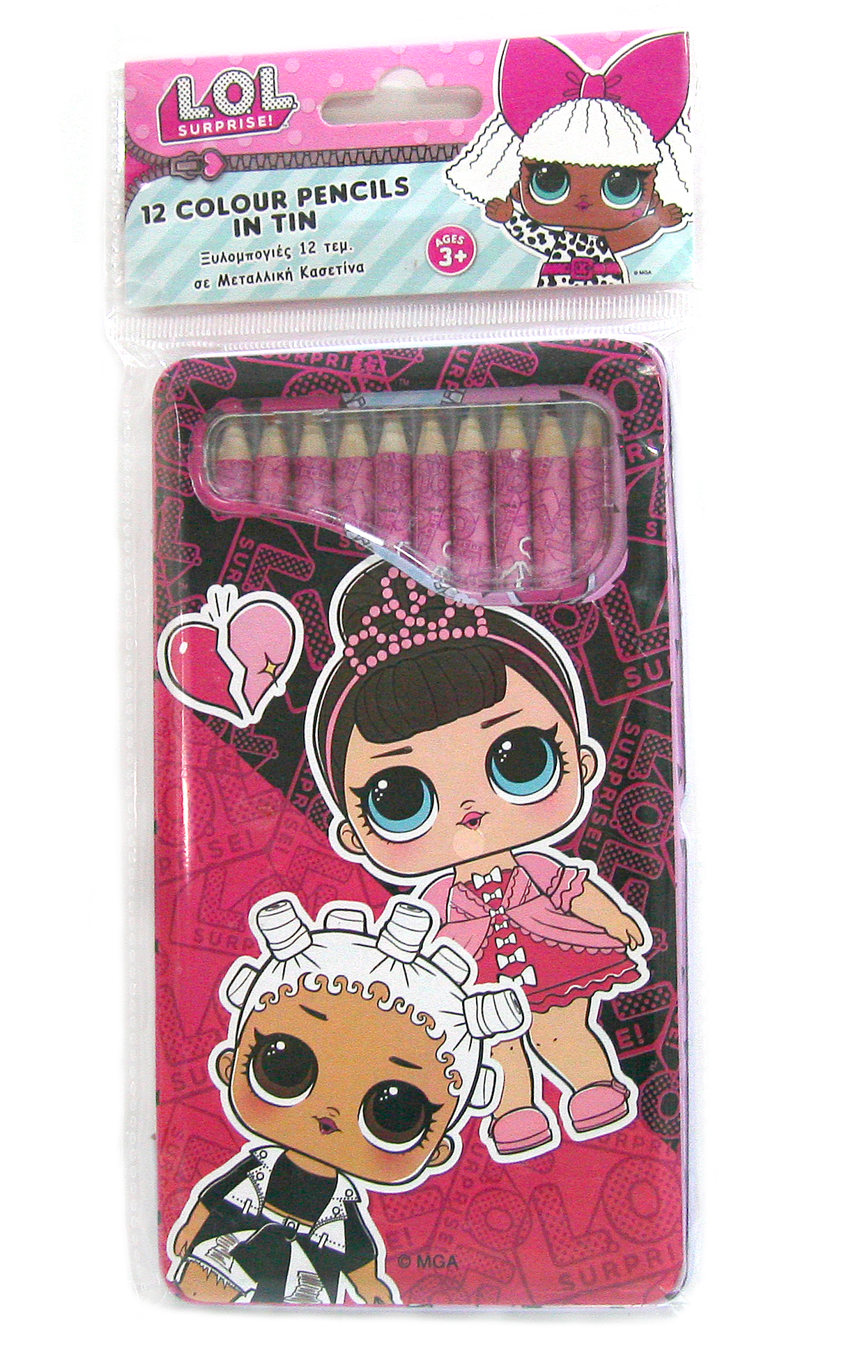 L.O.L. Surprise! 12 Ξυλομπογιές σε Μεταλλική Κασετίνα Image 1++
