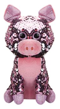 Λούτρινο Ροζ Γουρουνάκι με Πούλιες και Φωτεινά Μάτια GLITZIES Image 1++