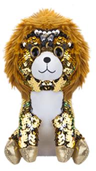 Λούτρινο Χρυσό Λιοντάρι με Πούλιες και Φωτεινά Μάτια  GLITZIES Image 1++