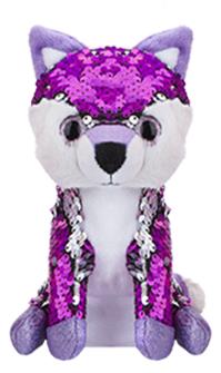 Λούτρινη Μωβ Αλεπού  με Πούλιες και Φωτεινά Μάτια GLITZIES Image 1++