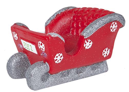 ELF POLYSTONE SINGLE SLEIGH WITH LIGHT UP HEADLIGHTS Image 1++