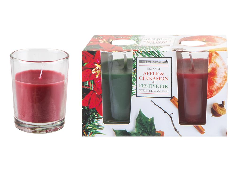 GLASS JAR VOTIVES 2 ASSORTED FRAGRANCES