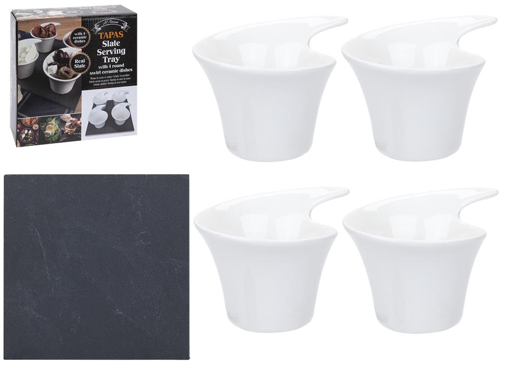 19CM SQUARE SLATE SERVING TRAY Image 1++