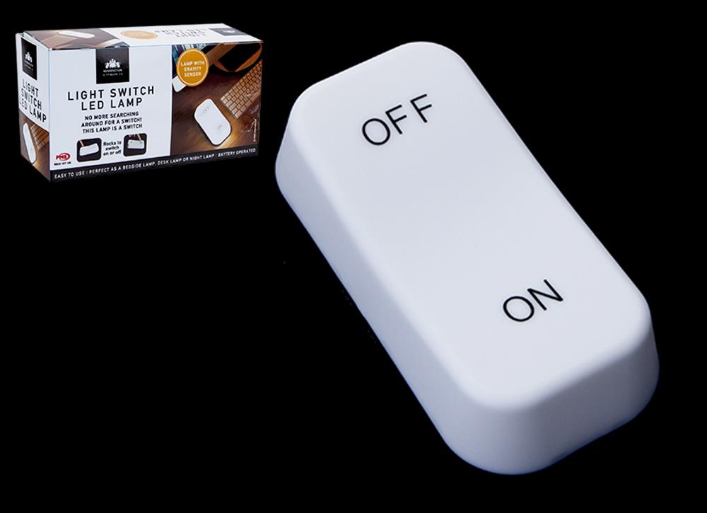 Νυχτερινό Φως Κομοδίνου Διακόπτης ON/OFF με Μπαταρία Image 1++