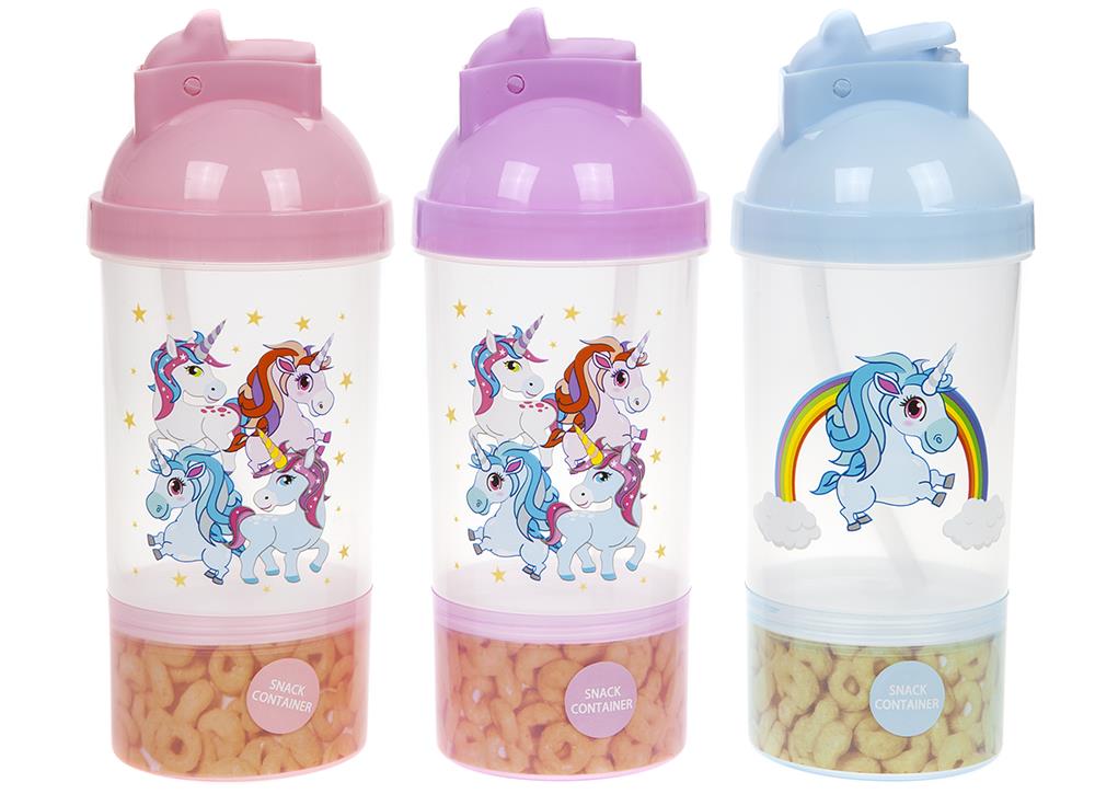 Παιδικά Παγούρια με θήκη για σνακ και καλαμάκι Image 1++