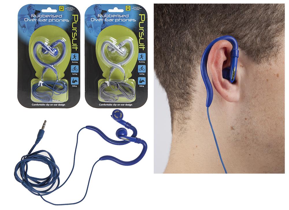 PURSUIT RUBBERISED OVER EAR HEADPHONES IN CLAMP BLISTER