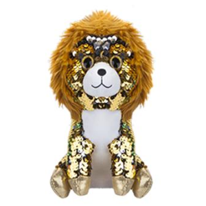 Λούτρινο Χρυσό Λιοντάρι με Πούλιες και Φωτεινά Μάτια  GLITZIES
