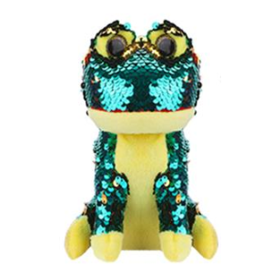 Λούτρινο Πράσινο Βατραχάκι με Πούλιες και Φωτεινά Μάτια GLITZIES