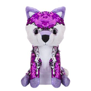 Λούτρινη Μωβ Αλεπού  με Πούλιες και Φωτεινά Μάτια GLITZIES