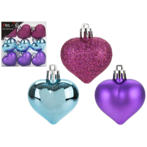 9 Χριστουγιεννιάτικες Μπάλες Καρδούλες